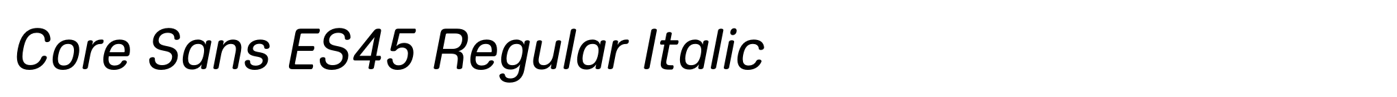 Core Sans ES45 Regular Italic image